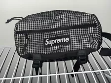 Lightly Used Supreme Black Waist Bag (SS24) 100% AUTHENTIC REFLECTIVE ð¸ð¦