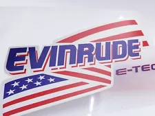 LOT of (2) Evinrude Decals Transparant White Clear 7"