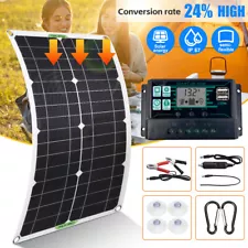 200W Watt Flexible 12V Mono Solar Panel Home RV Rooftop Camping Off-Grid Power