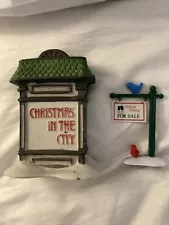 Dept. 56 Porcelain 5960-9 Accessory “Christmas In The City” & 51667 -“For Sale”