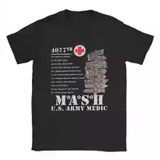 Mash 4077 TV Show Signpost T Shirt for Men Cotton Funny T-Shirt Crewneck Tee