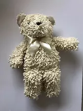 2007 Stephan Cream Teddy Bear Nubs Chenille Sensory Plush 16" Machine Wash