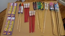 Sky King Fireworks Lot - Bottle Rockets, Blasters, Rocket Sets & More