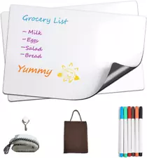 New Listing2PCS 12x8" Magnetic Dry Erase Board Sheet for Refrigerator, Fridge Whiteboard