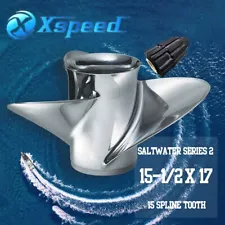 15-1/2x17 Stainless Steel Propeller 15 Tooth for Yamaha Saltwater Series II RH