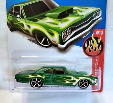 Hot Wheels 69 Dodge Coronet Super Bee Green #94 HW Flames For Sale