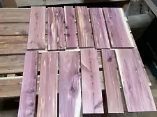 12pc 3/4" EASTERN RED CEDAR Lumber Wood Juniper S2S FREE SHIPPING