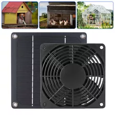 12V Solar Panel Powered Fan Mini Ventilator For Greenhouse Pet/Dog Chicken House