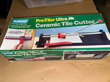 Vintage Manual Tile Cutter Pro Tiler Ultra 12 inch Square & 3/8 Inch Thick Rare