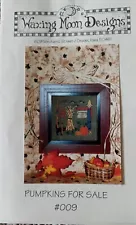 Counted Cross Stitch Pumpkins For Sale Scarecrow, Black Cat, Autumn, Halloween