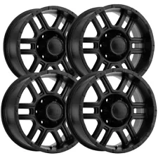 (Set of 4) Ion 179 16x8 6x4.5" +10mm Matte Black Wheels Rims 16" Inch