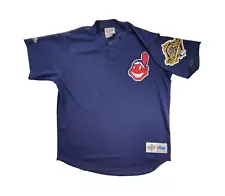 Vintage Cleveland Indians Chief Wahoo Majestic Diamond Jersey USA 1995 Men’s L