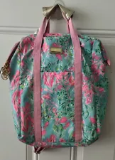 Lilly Pulitzer Insulated For Hot Or Cold Backpack Cooler Pink & Blue Floral