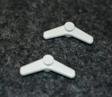 2 ~ White Boomerangs ~ ( Minifigure Accessories ) ~ New Lego Bricks ~