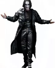 MENS HALLOWEEN STEAMPUNK GOTHIC COAT CROW ERIC DRAVEN BLACK LEATHER COAT