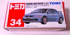 2002 TOMY GRAY MITSUBISHI LANCER EVOLUTION VII GT-A DIECAST CAR 1/60 SCALE