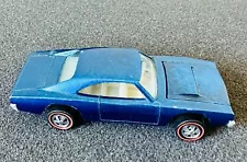 Hot Wheels Redline 1969 Custom Dodge Charger US Blue Near Mint Original