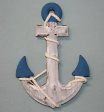 Large Nautical Anchor Wall Hanging Christmas Gift, Coastal Wood, Sea Anchor