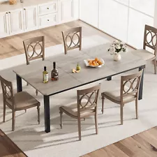 Industrial Dining Table for 6~8 People, 78 Inch Wood Kitchen & Dining Room Table