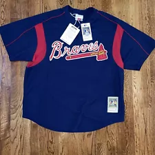 Chipper Jones Atlanta Braves Cooperstown Men's Blue Jersey Sz XL