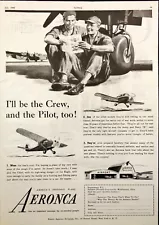 1945 Aeronca Aircraft America's Personal Plane Middletown Ohio Vintage Print Ad