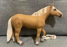 NEW Schleich Palomino Stallion Horse 13618 2006 Brown Tan White Mane Figurine