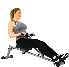 Compact Adjustable Rowing Machine with 12 Levels of Complete Body Workout