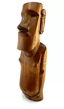 Vintage 1950 Hand Carved Wood Moai Rapa Nui Figure Easter Island Ancestor Statue