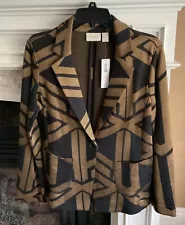 Chicos Linear Geometric Blazer SZ 1 (M) NWT Retailed $139.00 VERY RARE SOLD OUT