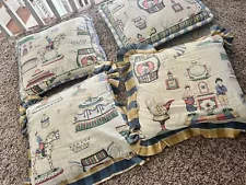 4 Decorator Custom Pillows 19x19 High Quality Fabric Hand Made