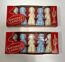 Vintage Gurley Western Birthday candle lot of 2 Cowboys And Cowgirls collectible