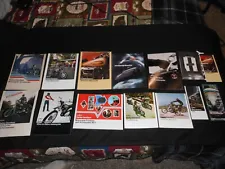 VINTAGE HARLEY DAVIDSON NOS LOT OF 14 NEW SALES BROCHURES,ACCESSORY PAMPHLETS.