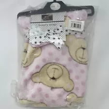 Baby Blanket Luxury Soft Fleece Wrap Teddy for Newborn Babies By Pitter Patter