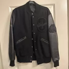 October's Very Own OVO X ROOTS VARSITY JACKET STEALTH BLACK (Medium)