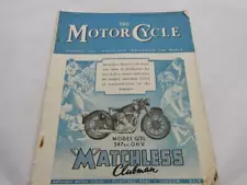 May 5th 1949 The Motor Cycle Matchless Clubman Model G/3L 347cc O.H.V L14048