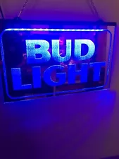 Bud Light Mirror Led Neon Light Sign Game Room , Bar , garage Sign