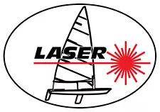 Laser Sailboat Boat SET OF 2 each - Oval Vinyl Decal by Miami Opti Moms