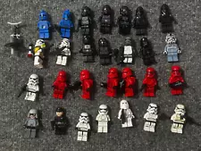 Lego Star Wars Clone Storm Trooper Black Red Army Builder Lot of 27 Minifigures