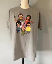 20th Century Bob’s Burger Family Cartoon TV Show Gray Short Sleeve T-Shirt XL