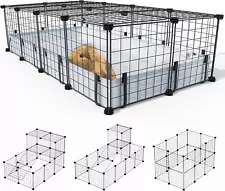 20 Panels Guinea Pigs Cages: BUCATSTATE Small Animal Cage with Waterproof Mat, M