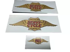 New SIMPLEX Servi-Cycle Tank Decal Set water slide Gold