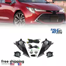 For 2019-2021 Toyota Corolla Hatchback Fog Lights Lamp W/Switch Left+Right Set (For: 2019 Corolla XSE)