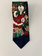 Vintage Tabasco Hot Sauce Santa Christmas Neck Tie For Tacky Party - Made in USA