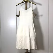 CHANEL P17243V00915 Camisole Dress COCO Mark Women Size 38 Ivory Made In Italy