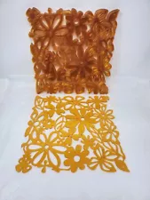 Koziol 8 Pieces Room Home Divider Ornament Elegant See Through Flowers Orange