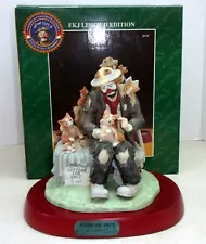 EMMETT KELLY JR KITTENS FOR SALE FULL SIZE PORCELAIN CLOWN FIGURINE #1045/7500