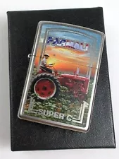 Zippo IH FARMALL Super C on Satin Chrome Lighter - JAN (A) 2019 - NEW