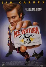 Ace Ventura: Pet Detective 1994 27x39 Original Video Store Movie Poster Comedy