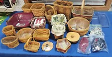 Large Lot 17x Longaberger Baskets + Christmas Silver Bells Hostess See Pictures