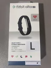 New Black Fitbit Alta HR Tracker Size Large